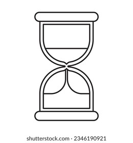 Hourglass timer icon line art outline in trendy flat design. Vector illustration isolated on white background