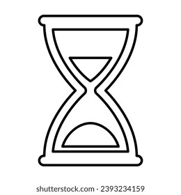 Hourglass Timer Icon In Outline Style