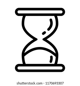 Hourglass timer icon. Outline hourglass timer vector icon for web design isolated on white background