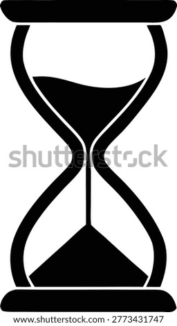 Hourglass timer icon silhouette vector