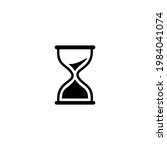 Hourglass timer icon in trendy flat design. Vector illustration