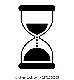 Hourglass timer icon. Trendy flat design. Vector illustration