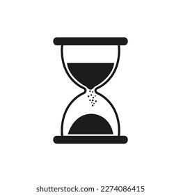 Hourglass timer icon in trendy flat design. Vector illustration