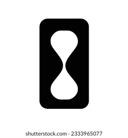 Hourglass timer icon in trendy flat design, vector illustration isolated