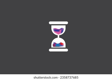 Hourglass timer icon in trendy flat design. sand timer icon Vector illustration
