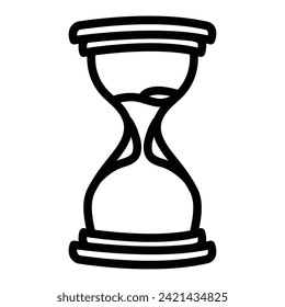 Hourglass timer icon in trendy flat design. Vector illustration