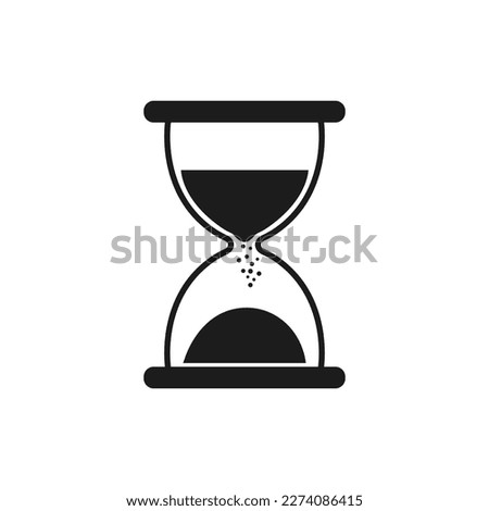 Hourglass timer icon in trendy flat design. Vector illustration