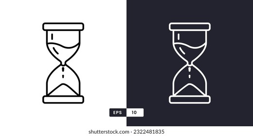 Ilustración vectorial del icono del temporizador de reloj de arena
