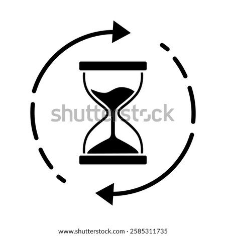 Hourglass and timer icon vector. Sandglass vector icons. Time symbol.