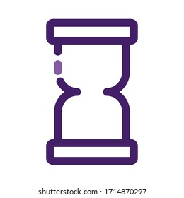 hourglass timer line style icon vector illustration design