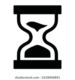 Hourglass Timer Silhouette Icon  Background Design