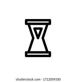 Hourglass User Interface Outline Icon Logo Vector Illustration
