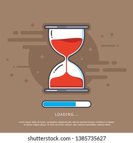 Hourglass Vector. Cartoon Style can use for landing page, template, ui, web, mobile app, poster, banner, flyer, stickers. EPS 10