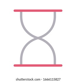 hourglass vector color line icon 