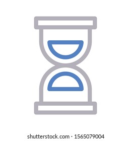 hourglass vector colour line icon 