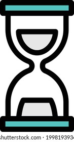 hourglass vector colour line icon