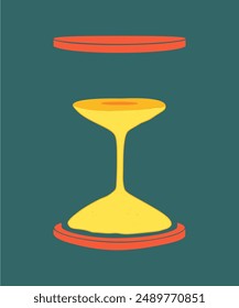Hourglass vector design. Background Hourglass. Vintage Vector Illustration. Sand Clock  With varian colour