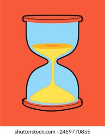 Hourglass vector design. Background Hourglass. Vintage Vector Illustration. Sand Clock  With varian colour