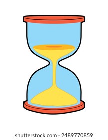 Sanduhr Vektorgrafik Design. Hintergrund-Sanduhr. Klassische Vektorillustration. Sanduhr mit variabler Farbe