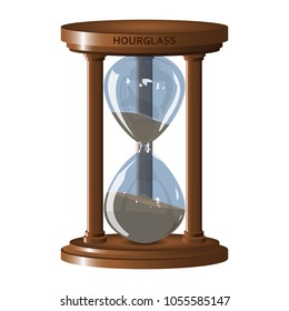 Hourglass vector design illustration isolated on white background