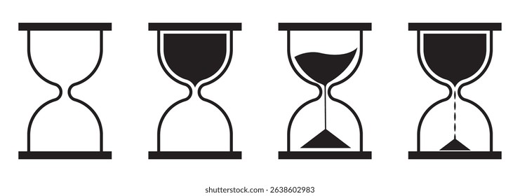 Hourglass vector design. Vintage Hourglass Timer as Countdown Illustration.