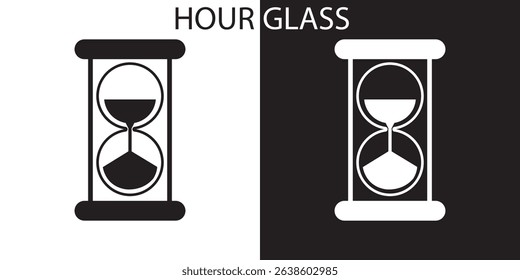 Hourglass vector design. Vintage Hourglass Timer as Countdown Illustration.
