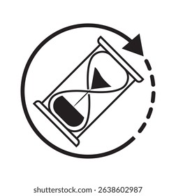 Hourglass vector design. Vintage Hourglass Timer as Countdown Illustration.