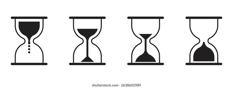 Hourglass vector design. Vintage Hourglass Timer as Countdown Illustration.