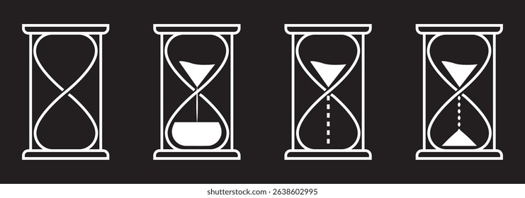 Hourglass vector design. Vintage Hourglass Timer as Countdown Illustration.