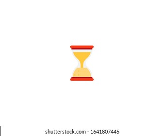Hourglass vector flat icon. Isolated sand glass watch emoji illustration 