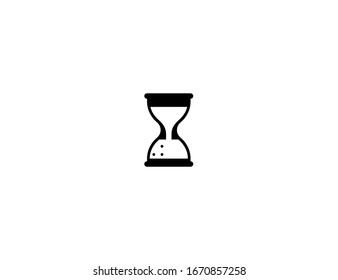 Hourglass vector flat icon. Isolated sand glass watch emoji illustration 