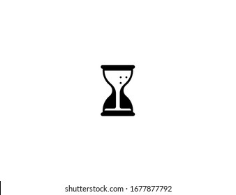Hourglass vector flat icon. Isolated sand glass watch illustration 