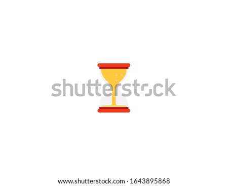 Hourglass vector flat icon. Isolated sand glass watch emoji illustration 