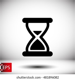 hourglass vector icon 10 EPS
