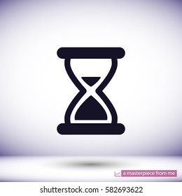 hourglass vector icon 10 EPS