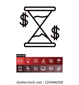 Hourglass vector icon