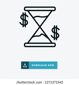 Hourglass vector icon