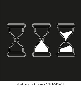 Hourglass vector icon - Vector
