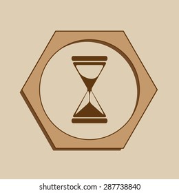Hourglass vector icon 