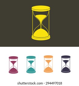 Hourglass vector icon.