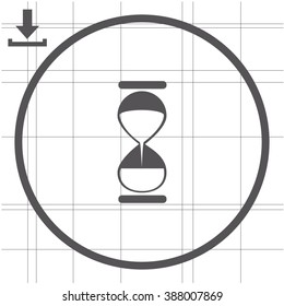 Hourglass vector icon.