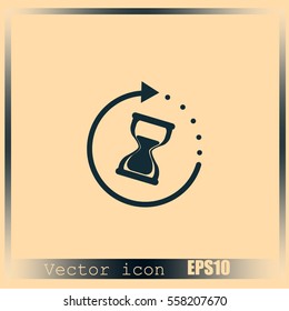 Hourglass vector icon