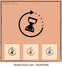 Hourglass vector icon