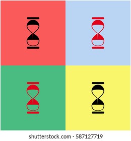 Hourglass vector  icon.