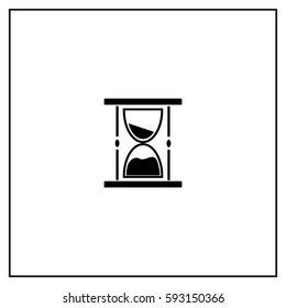 Hourglass Vector Icon.