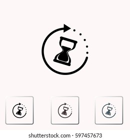 Hourglass vector icon