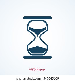 hourglass vector icon, vector best flat icon, EPS