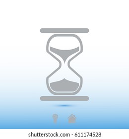 hourglass vector icon, vector best flat icon, EPS
