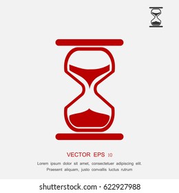 hourglass vector icon, vector best flat icon, EPS