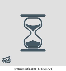 hourglass vector icon, vector best flat icon, EPS